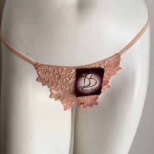 Dolce Bella pink lace thong panty